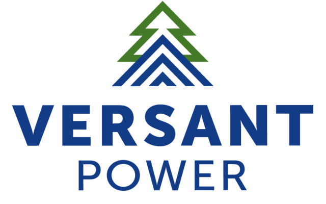 Versant Power Logo: a evergreen tree symbol over the company name in all caps